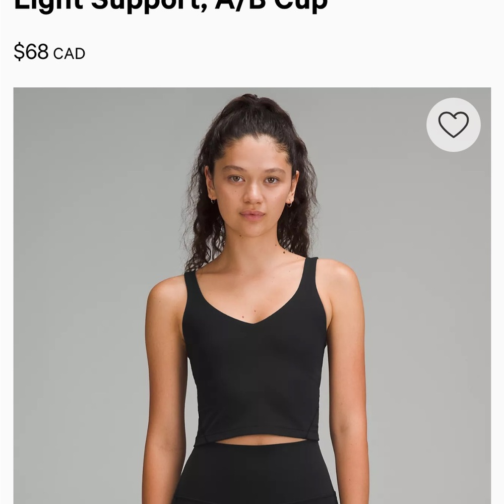 lululemon Black V-Neck Tank Top